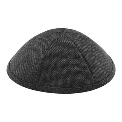 Black burlap kippah