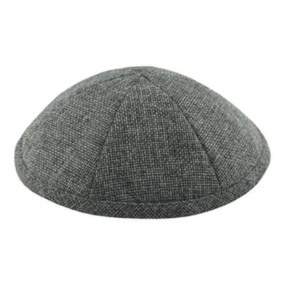 Dark Gray burlap kippah