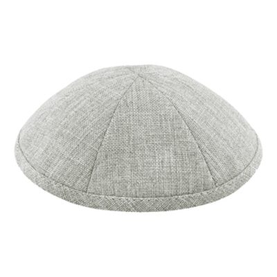Light Gray burlap kippah