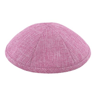 Pink burlap kippah