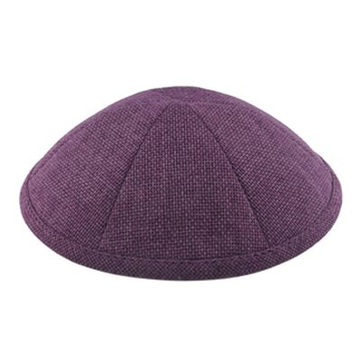Purple burlap kippah