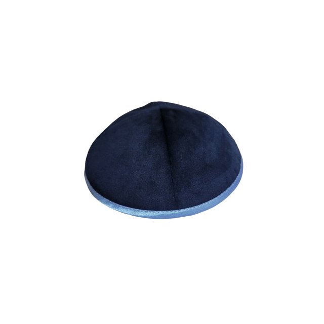 Navy Suede with Light Blue Edge