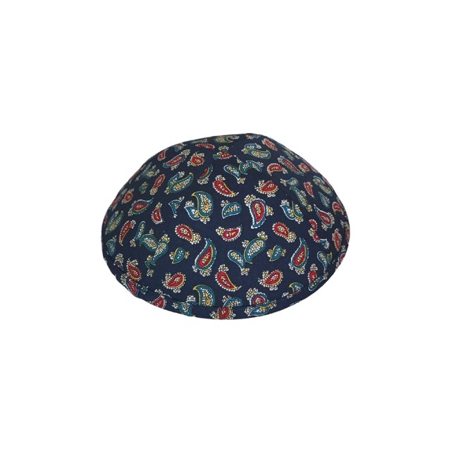 Navy Paisley Cotton