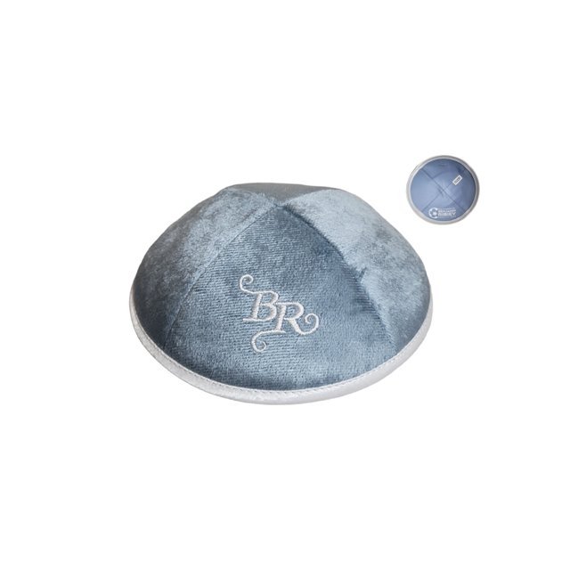 Light Blue Velvet with BR Monogram