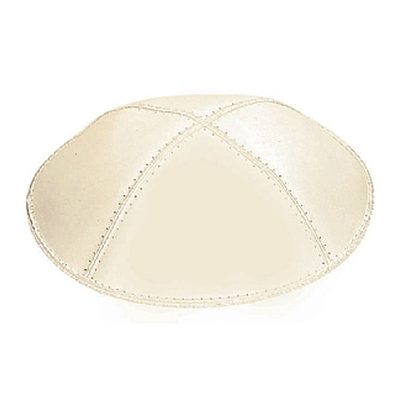 Ivory leather kippah