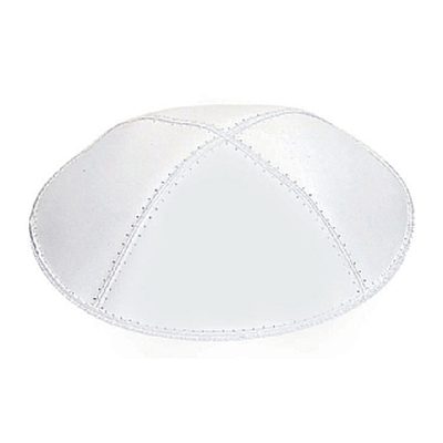 White leather kippah