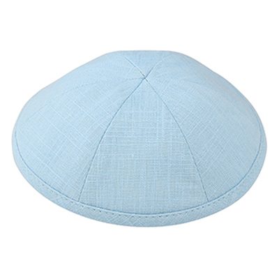 Light Blue linen kippah