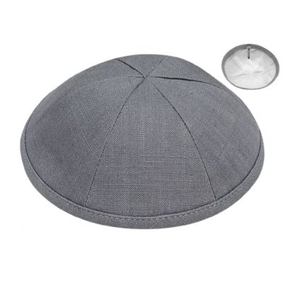 Light Gray linen kippah
