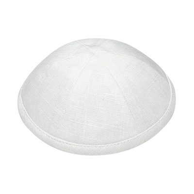 White linen kippah