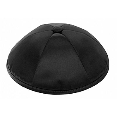 Black satin kippah