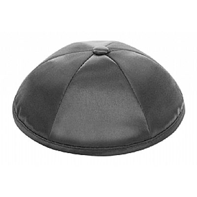Dark Grey satin kippah