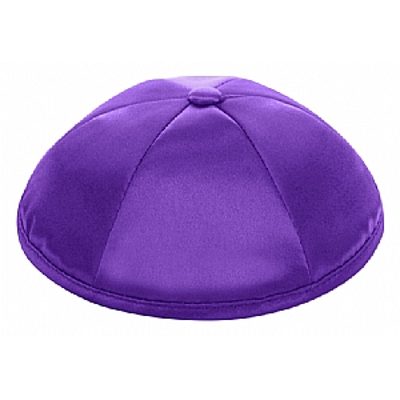 Dark Purple satin kippah