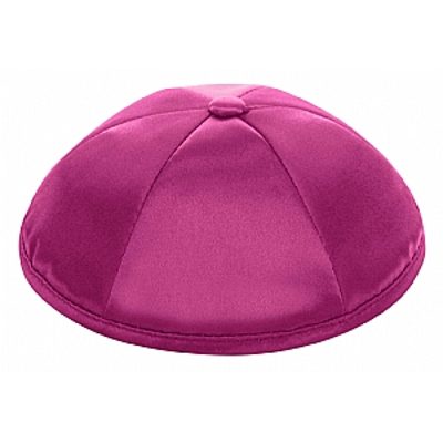 Fuchsia satin kippah
