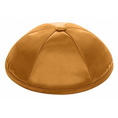 Gold satin kippah
