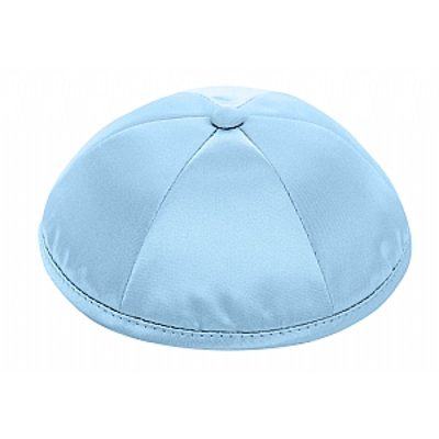 Light Blue satin kippah