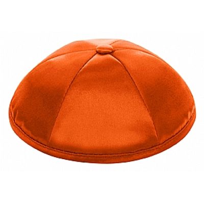 Orange satin kippah