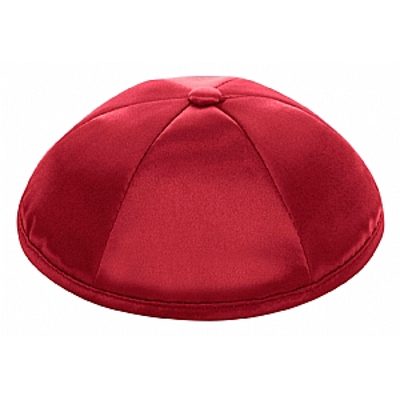 Red satin kippah