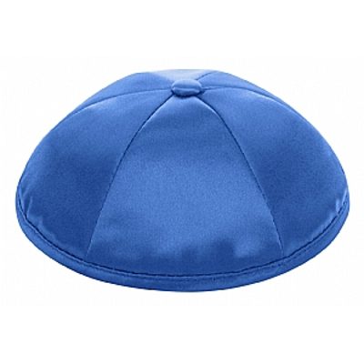 Royal Blue satin kippah