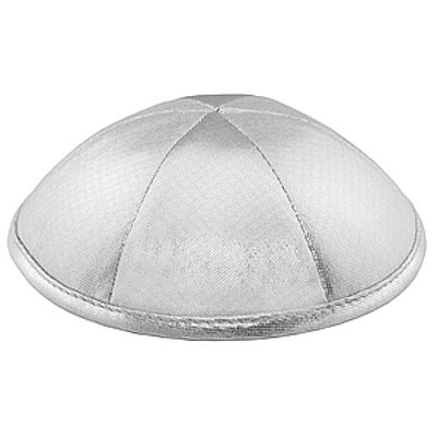Silver Lamé satin kippah