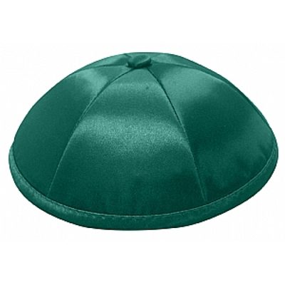 Teal satin kippah