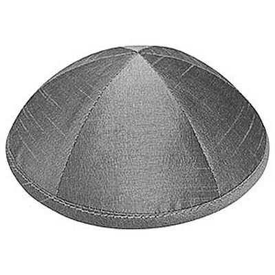 Grey silk kippah