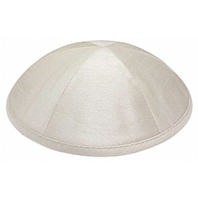 Ivory silk kippah