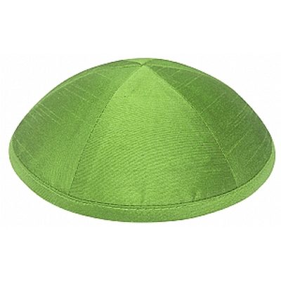 Lime silk kippah