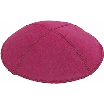 Fuchsia suede kippah