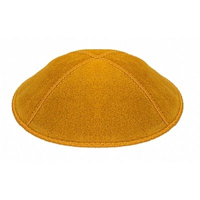 Gold suede kippah