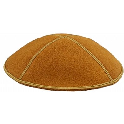 Mustard suede kippah