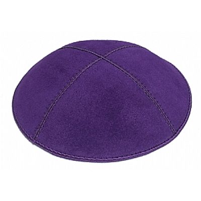 Purple suede kippah