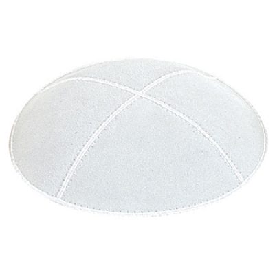 White suede kippah